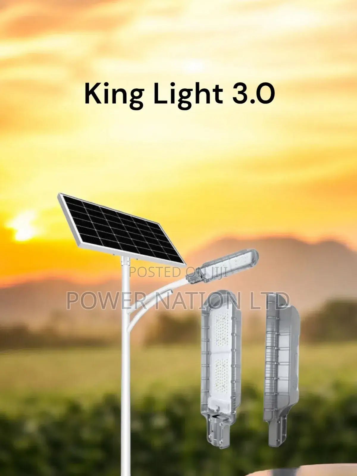 3.0 Blue Carbon King Solar Street Light W/T 180w Panel 200ah