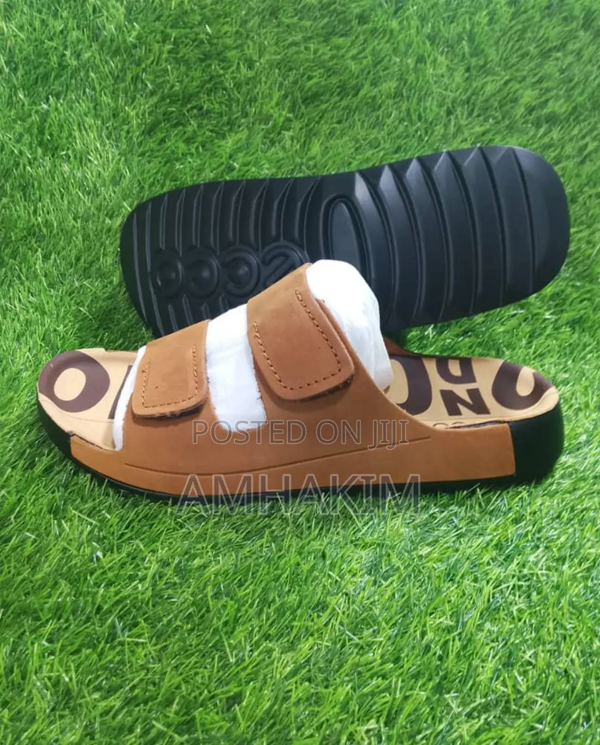 New Men’S Ecco Leather Comfortable Sandals in Stock