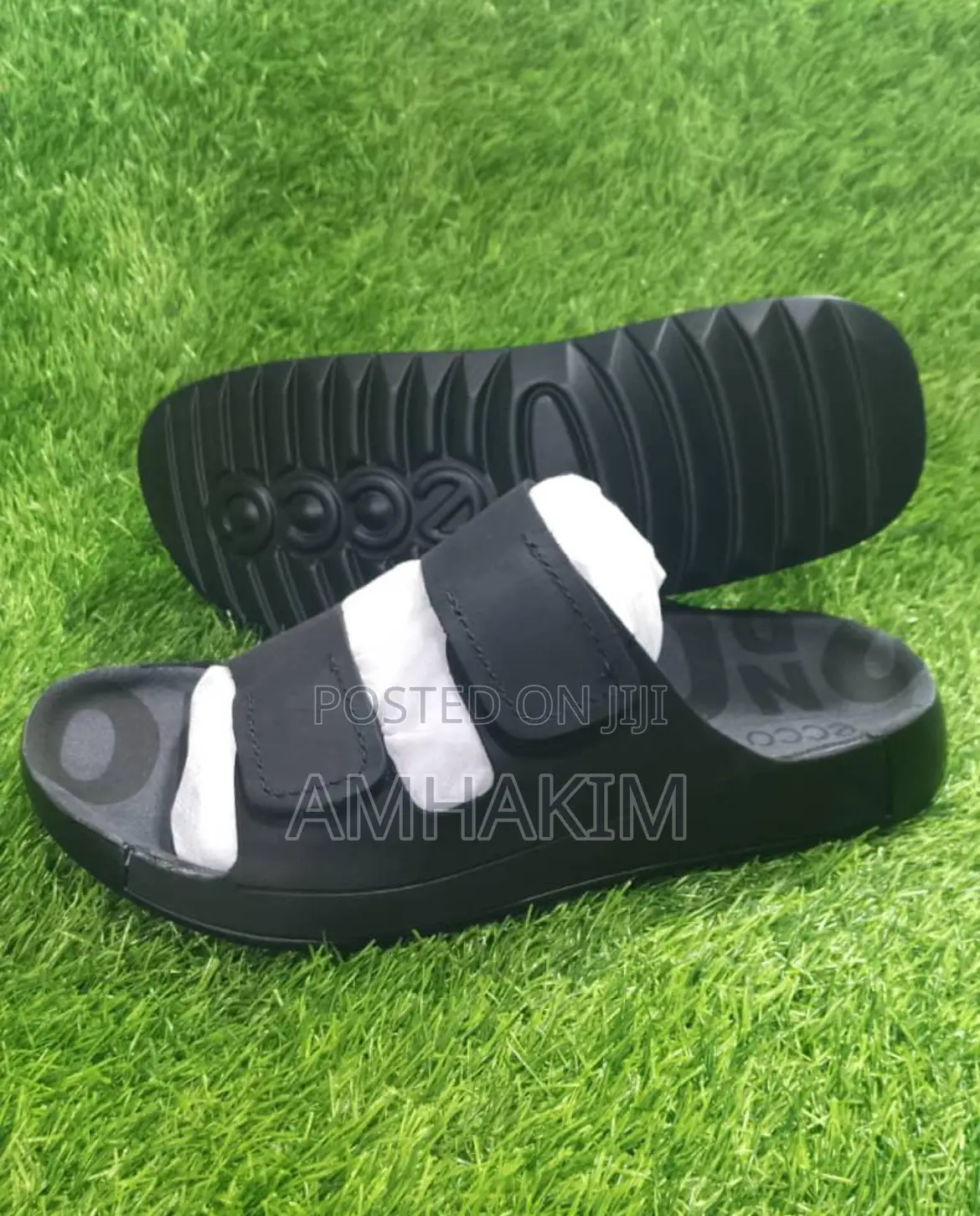 New Men’S Ecco Leather Comfortable Sandals in Stock