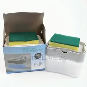 2in1 Soap Pump and Sponge Cuddy Utensil Cleaning Dispenser