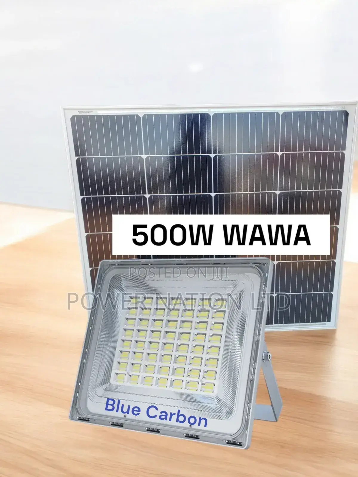 500w Wawa Blue Carbon Solar Flood Light W/T 5000 Lumens