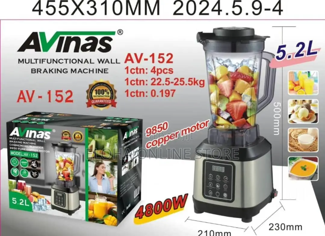 Avinas 5.2l Large Capacity Commercial Blender