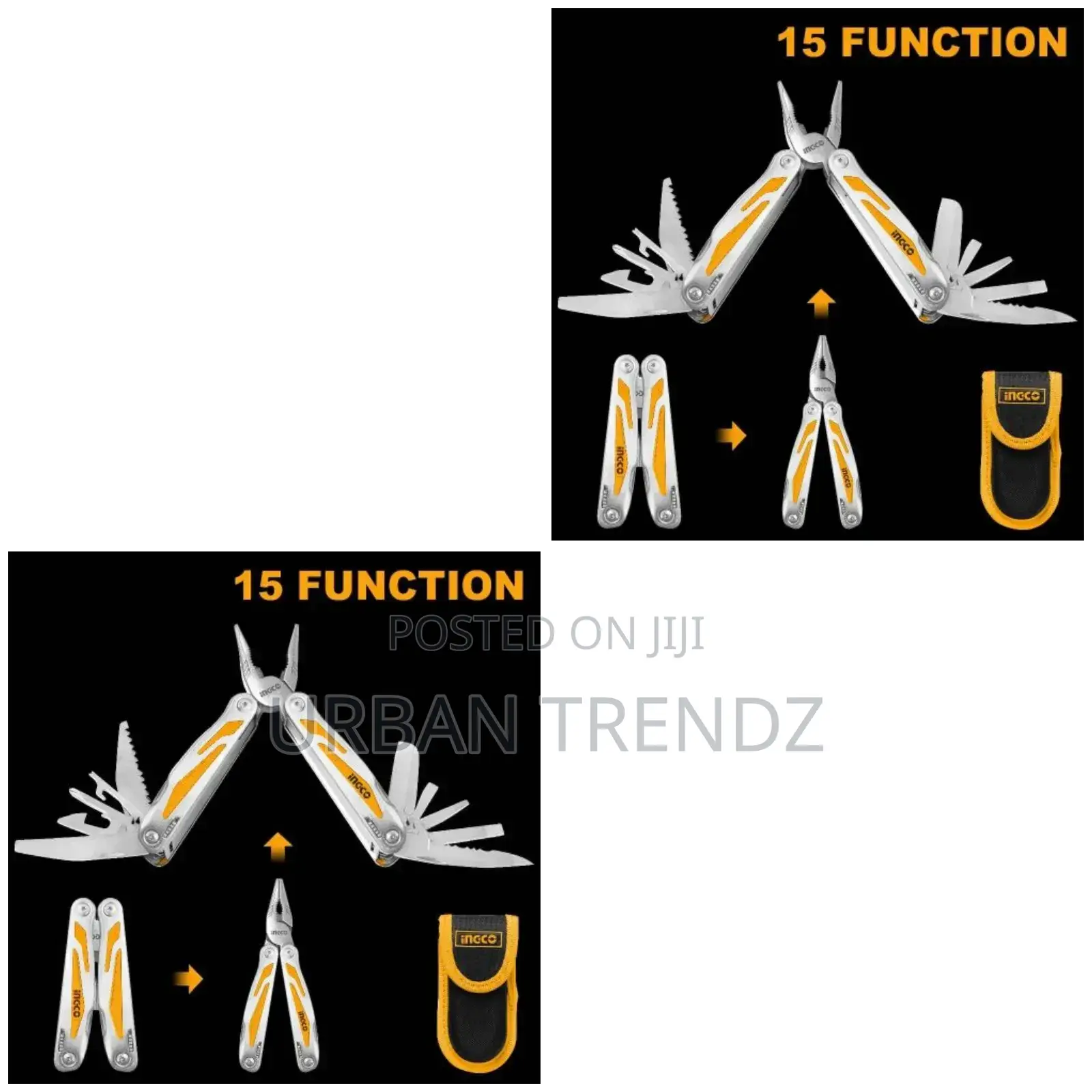 INGCO Foldable Multi-Function Tool - Orange / Silver