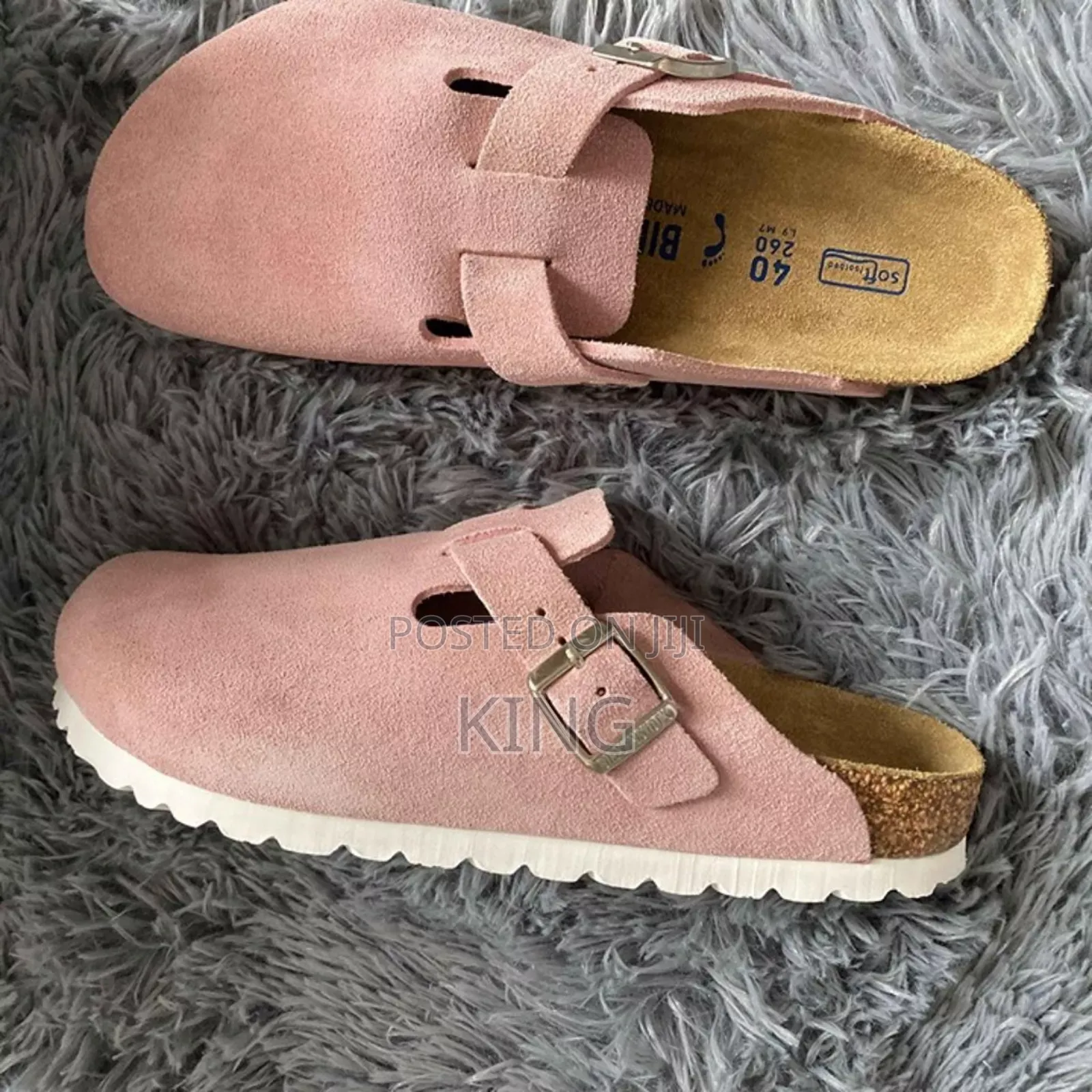 Formal Pink Birkenstock Boston Sandals