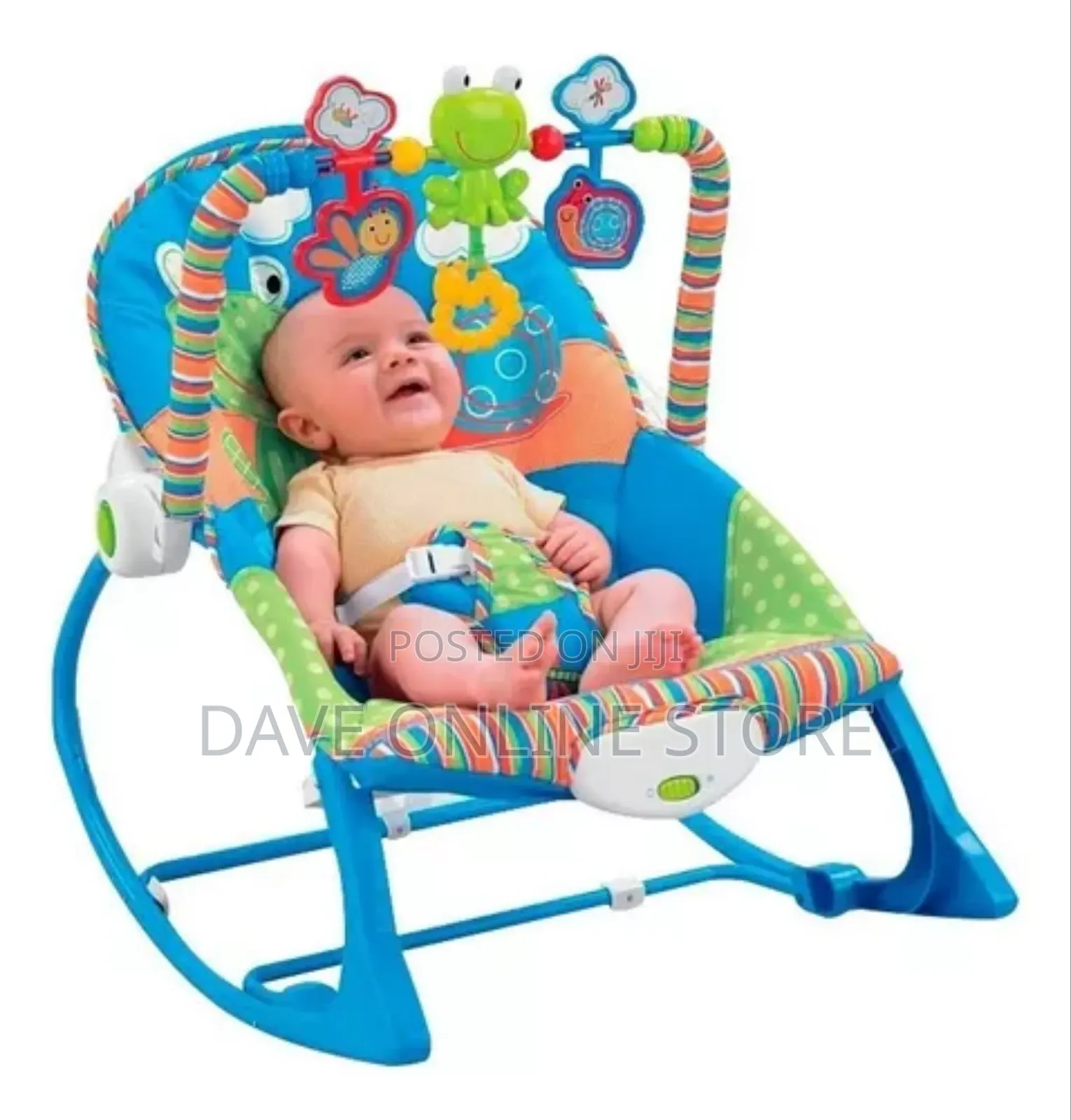 Baby Rocking Chair Vibrator Grows With Me Blue Color