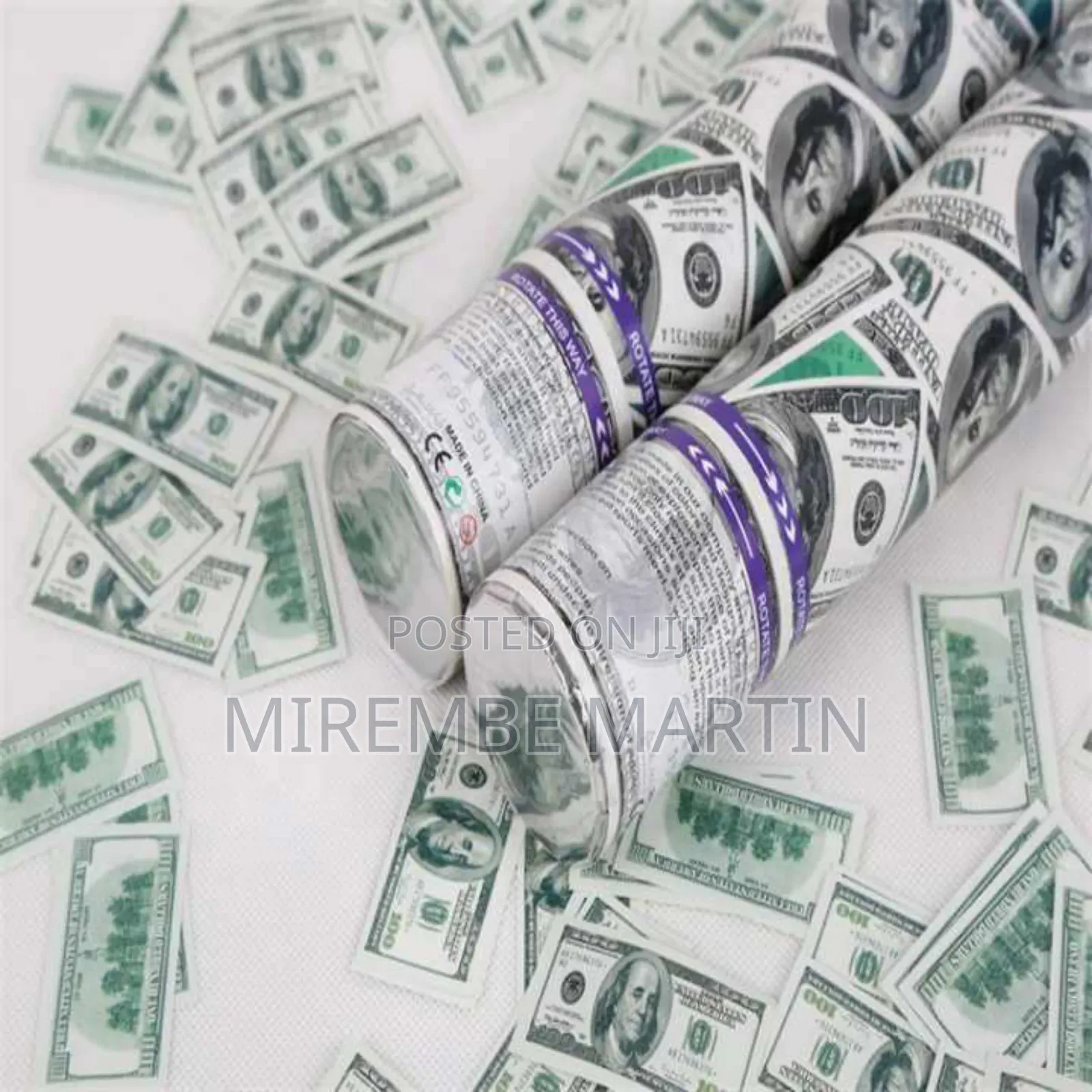 High Quality Money Paper Dollar Confetti Cannon Party Popper