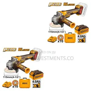 Photo - INGCO Lithium-Ion Angle Grinder 20V Battery and Charger