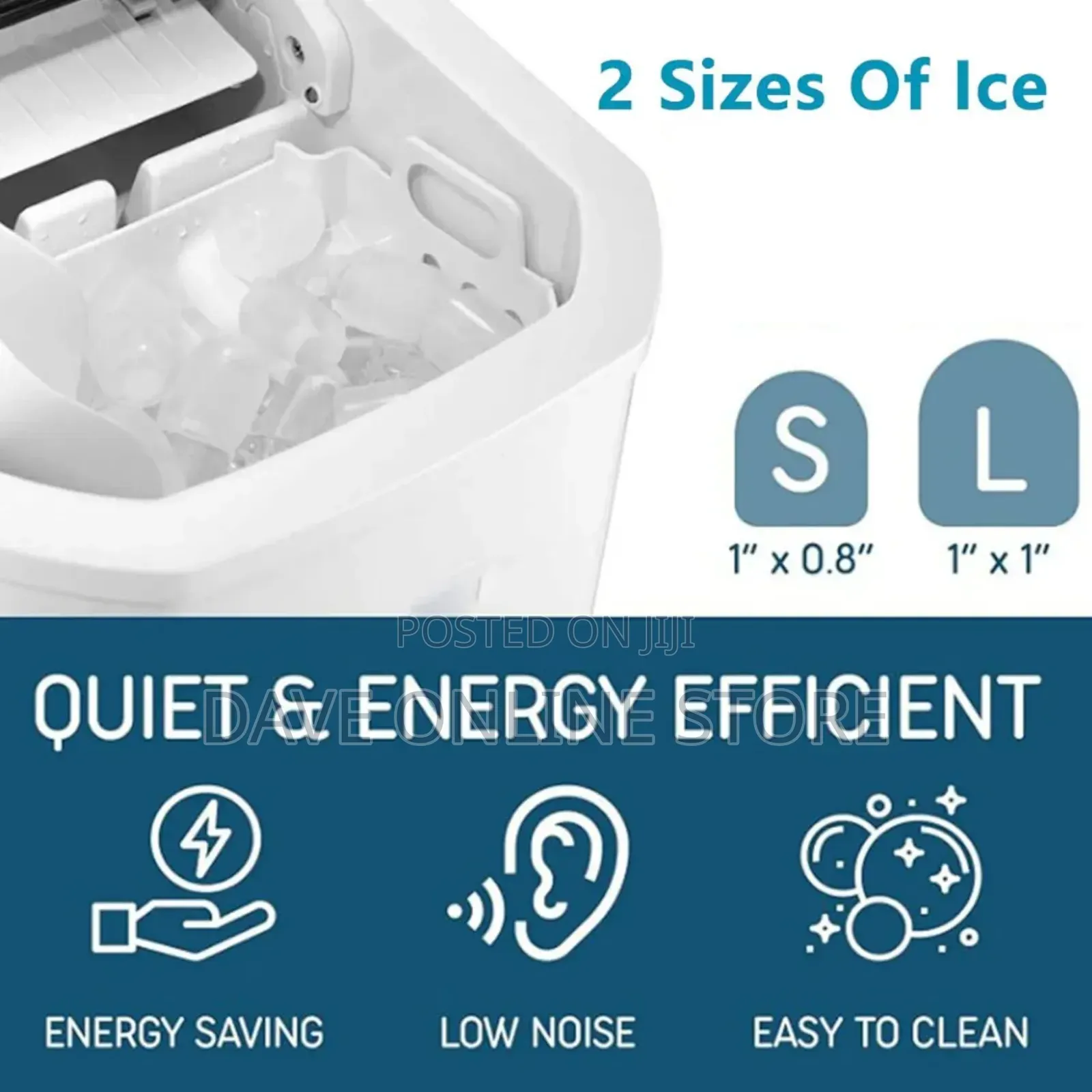Ice Cube Machine Countertop,Portable Ice Cube Machine, White