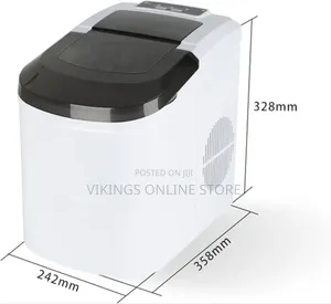 Ice Cube Machine Countertop, 12kg, 9 Pieces Ice Cubes .White