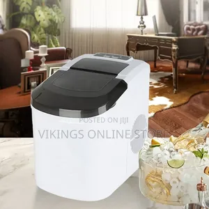 Ice Cube Machine Countertop, 12kg, 9 Pieces Ice Cubes .White