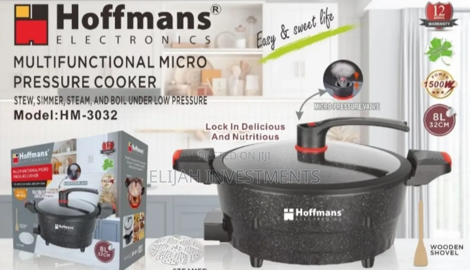 New Multifunctional Hoffmans 8l Pressure Cooker