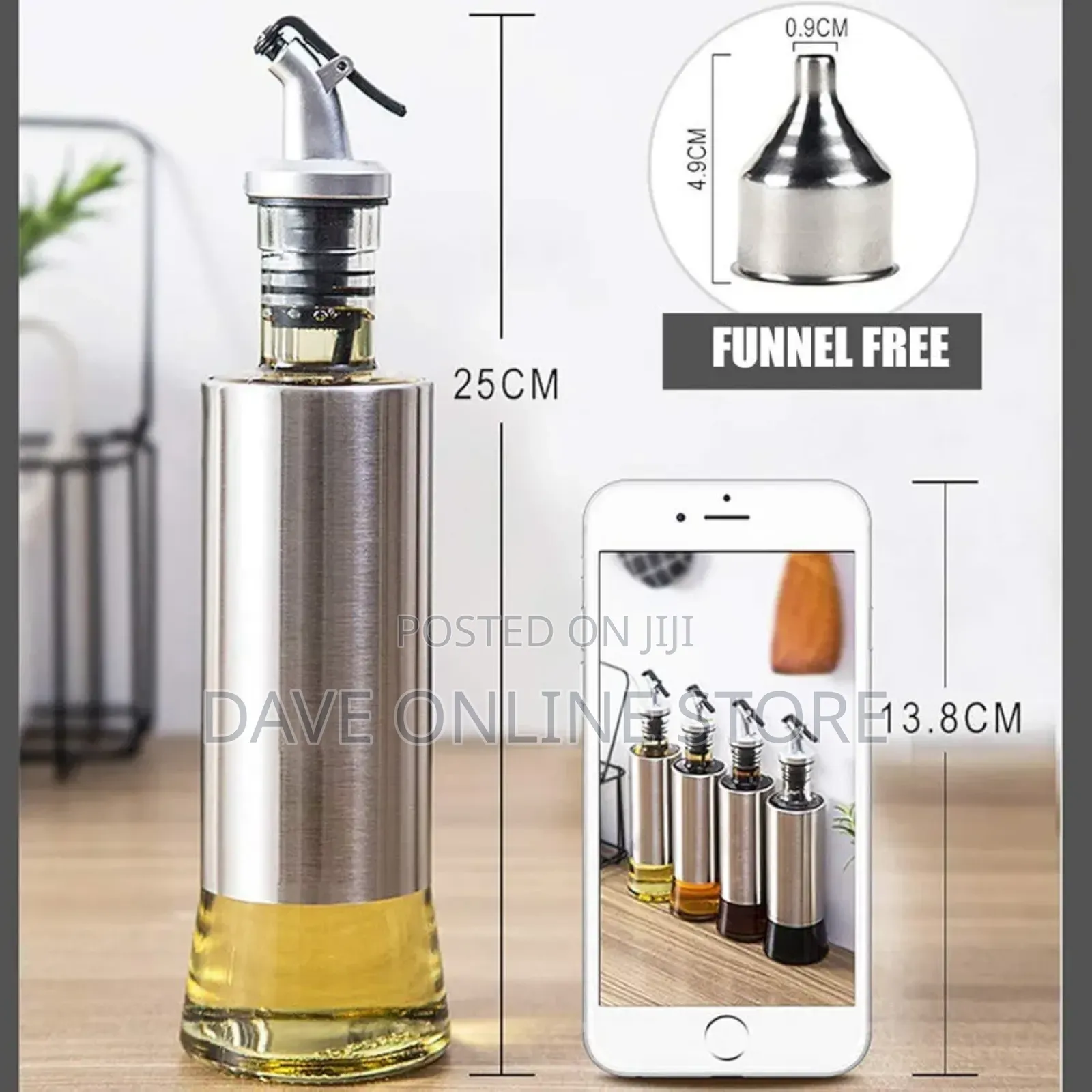 Olive Oil and Vinegar Dispenser Bottle Set )