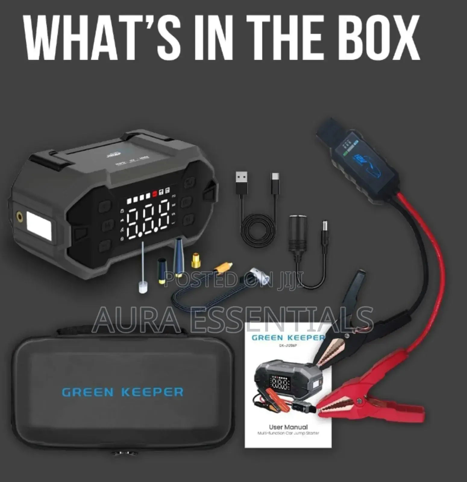 Green Keeper 2 in 1 Heavy Duty Car Battery Jump Starter