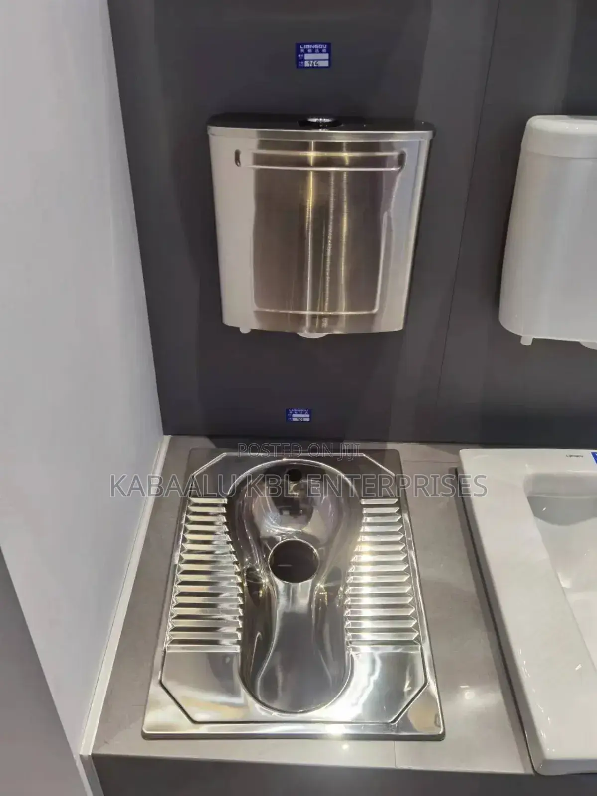 Complete Stainless Steel Squatting Pan and Stainless Cistern