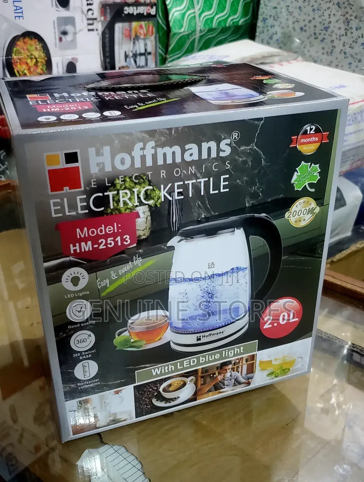 Hoffman Electric Kettle / Glass Pacolater of 2litres.