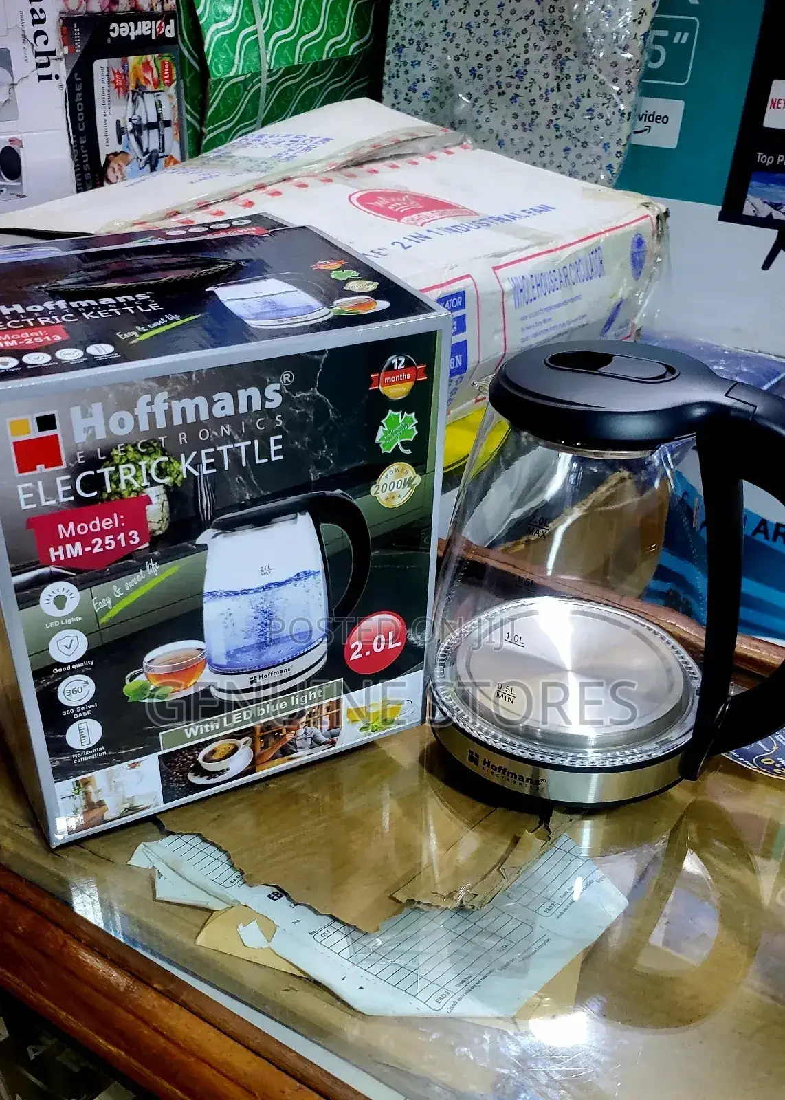 Hoffman Electric Kettle / Glass Pacolater of 2litres.