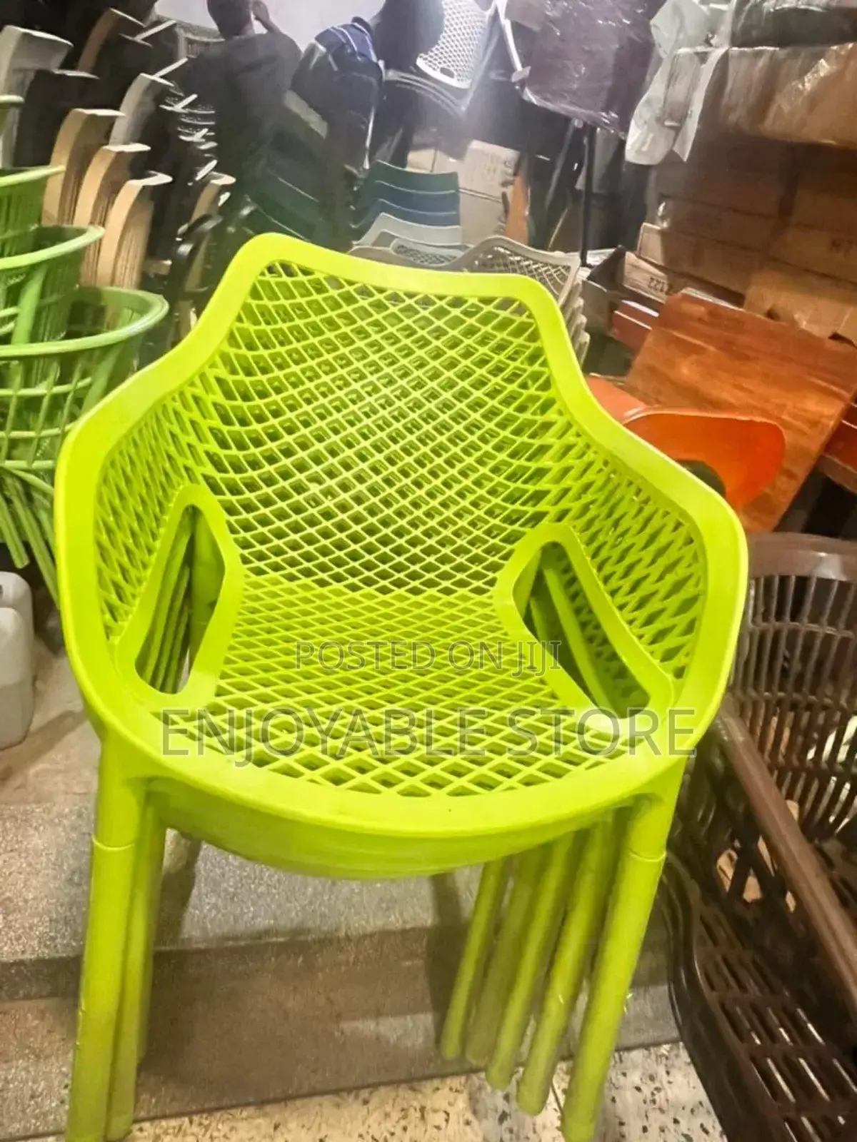 Restaurant Chairs Plastic Green