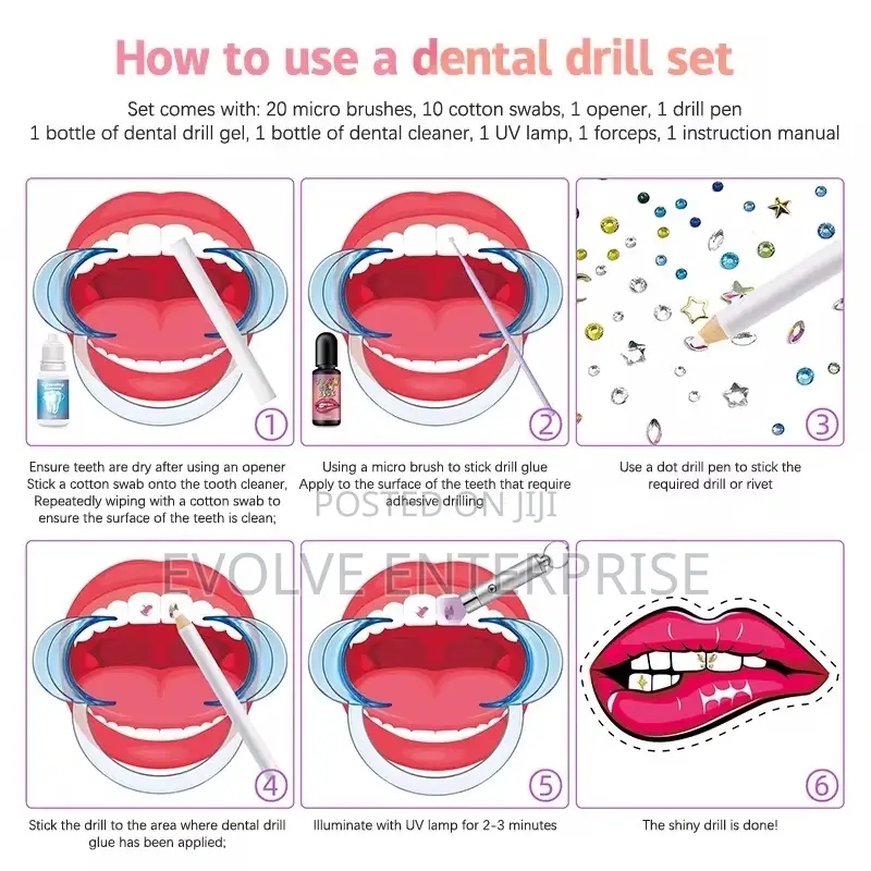 12-Grid Dental Tooth Gems