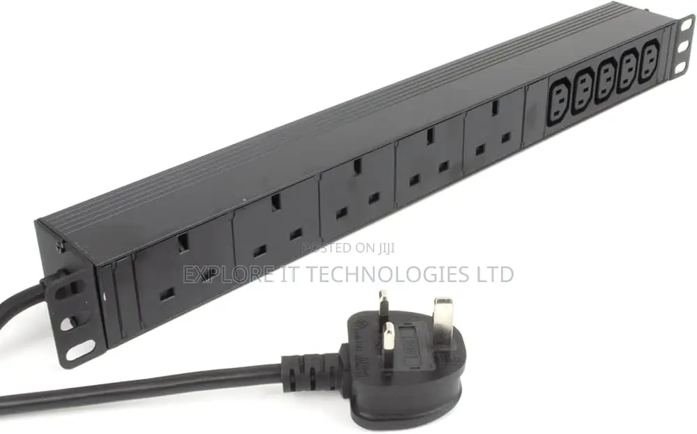 Aluminium 6 Sockets PDU With Uk Plug