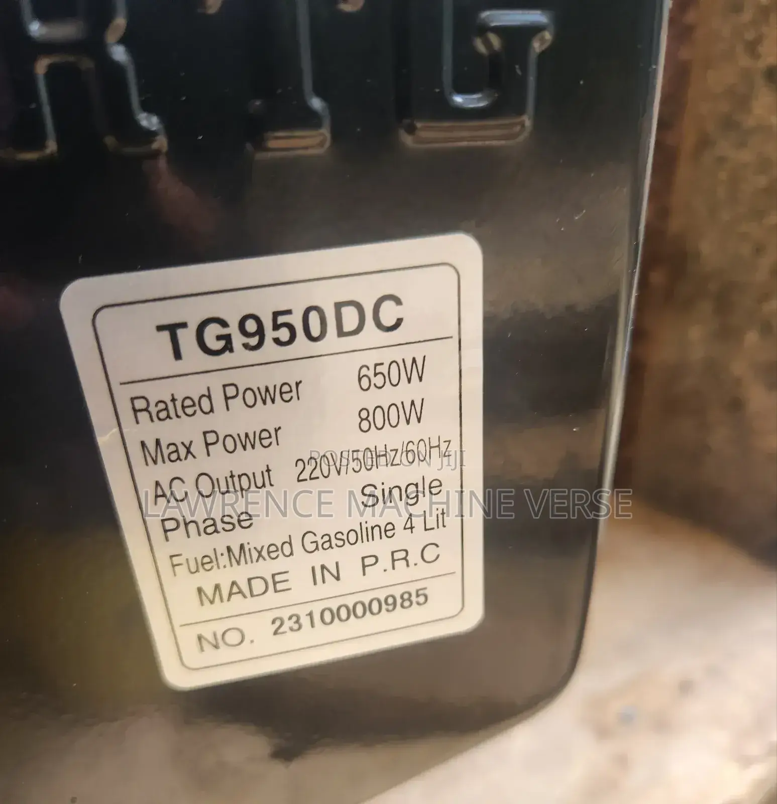 Yamaha Generator 800 Watts