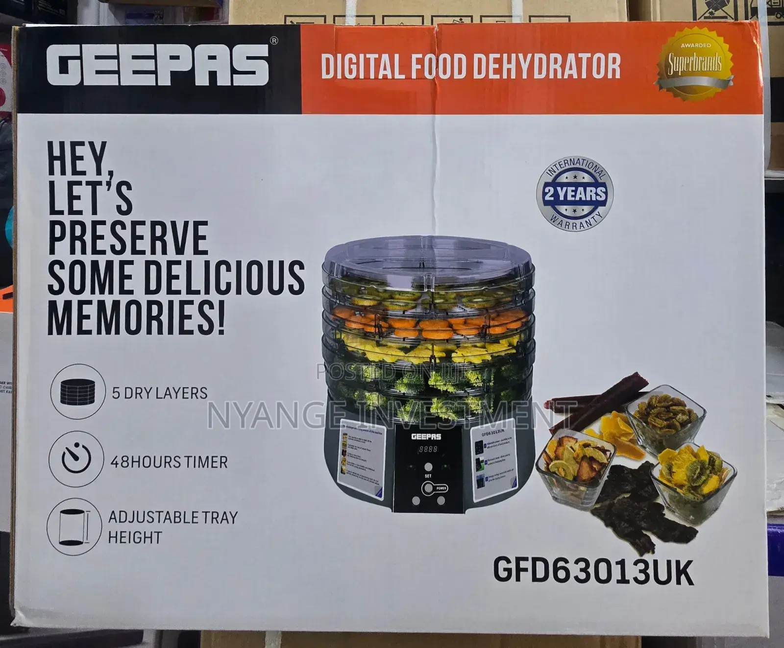 5 Layers Geepas Food Dehydrator .