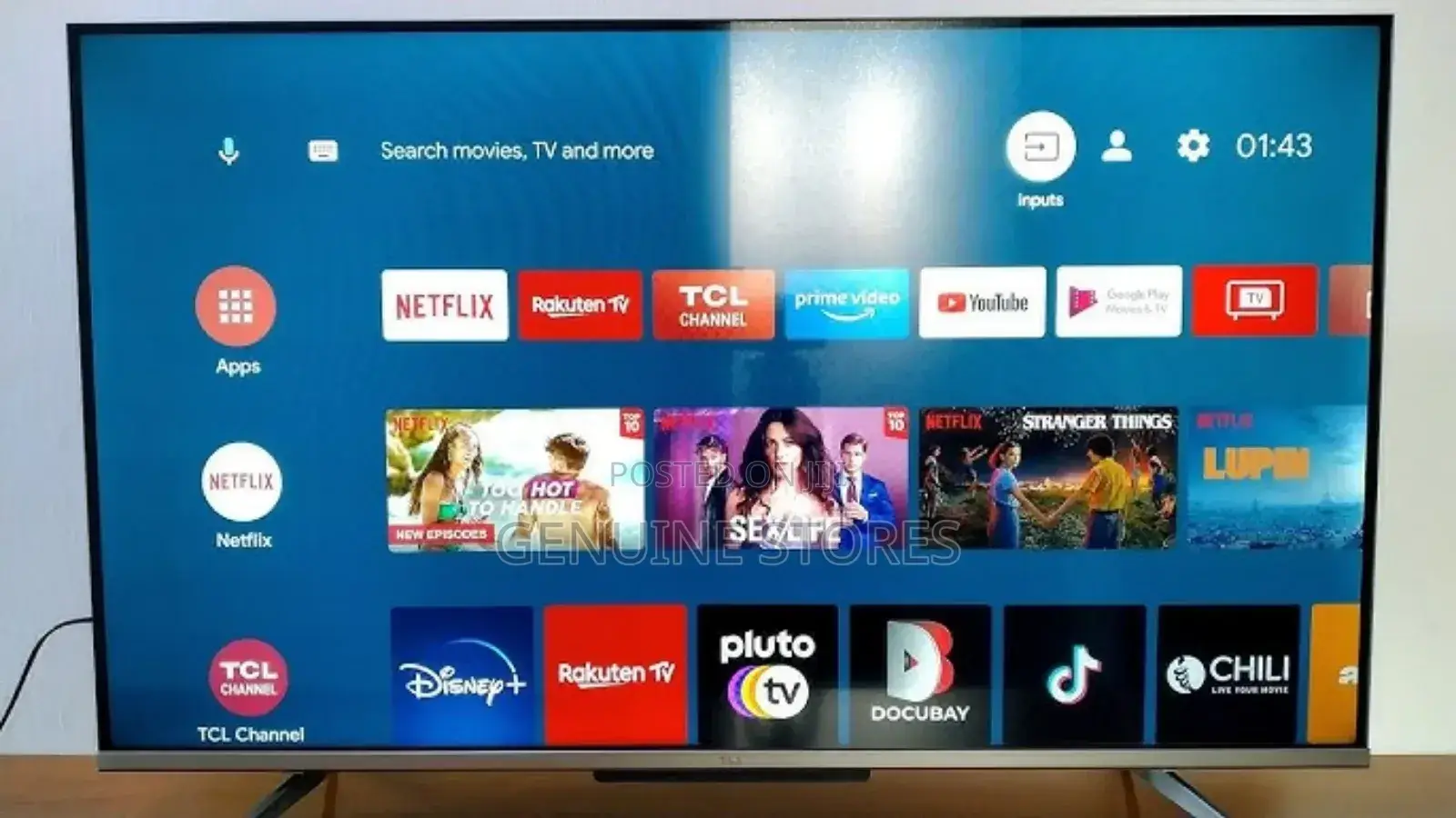 TCL 50 Inches a Flameless Tv
