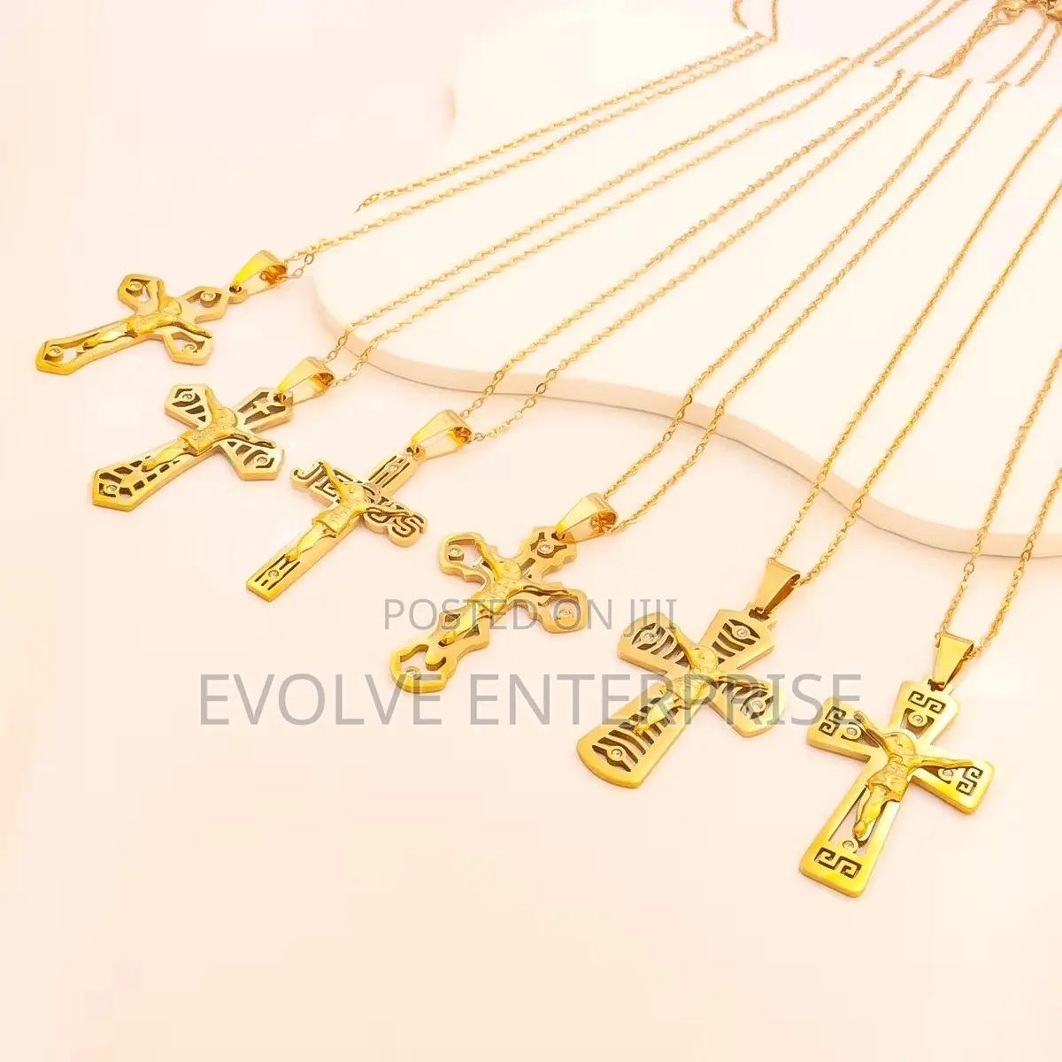 Christian Jesus Cross Necklace for Women Men