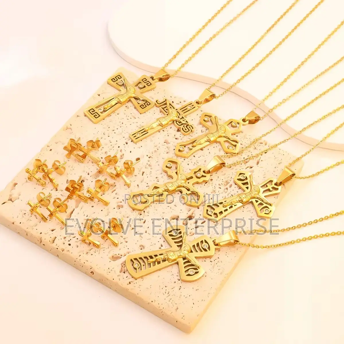 Christian Jesus Cross Necklace for Women Men