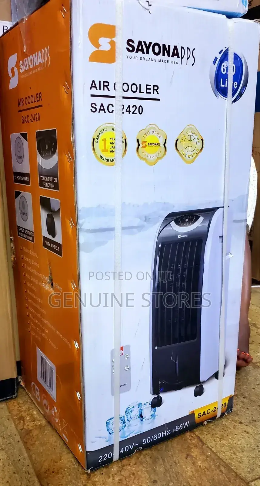 Sayona Air Cooler of 6 Litres With Wheels /Portable Ac