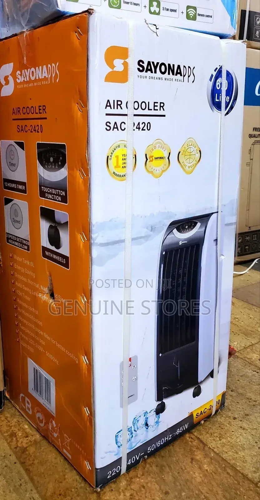 Sayona Air Cooler of 6 Litres With Wheels /Portable Ac