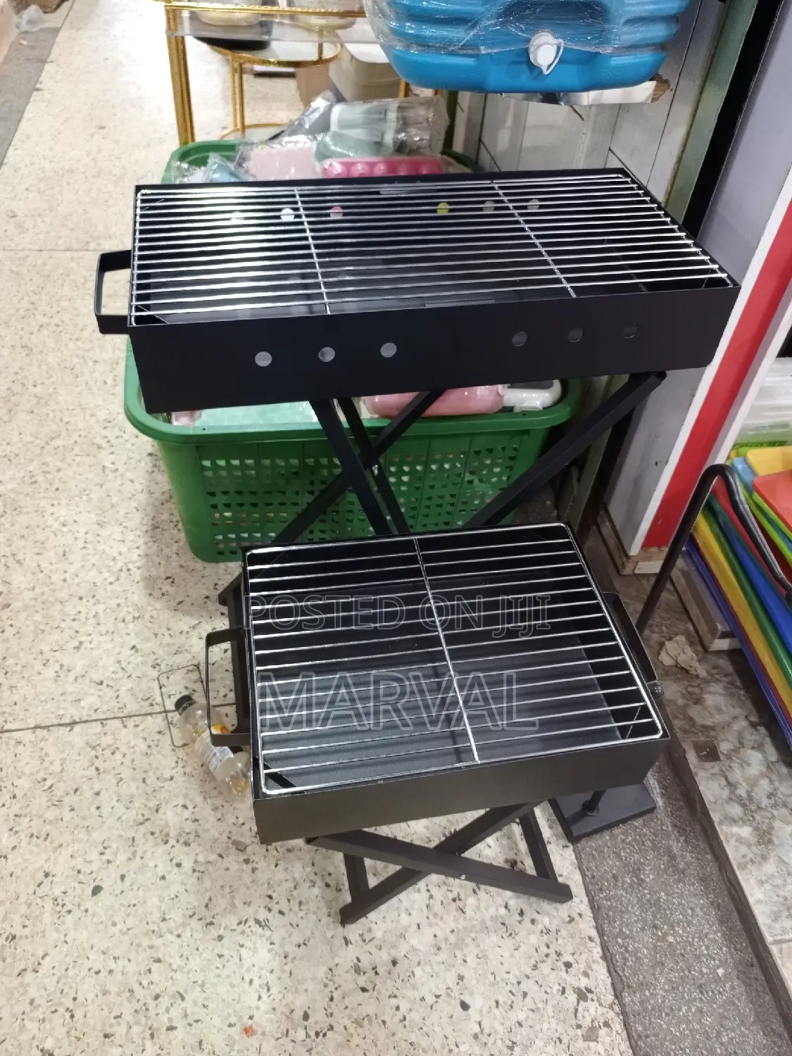 Portable Stainless Steel Charcoal BBQ Grill With Stand