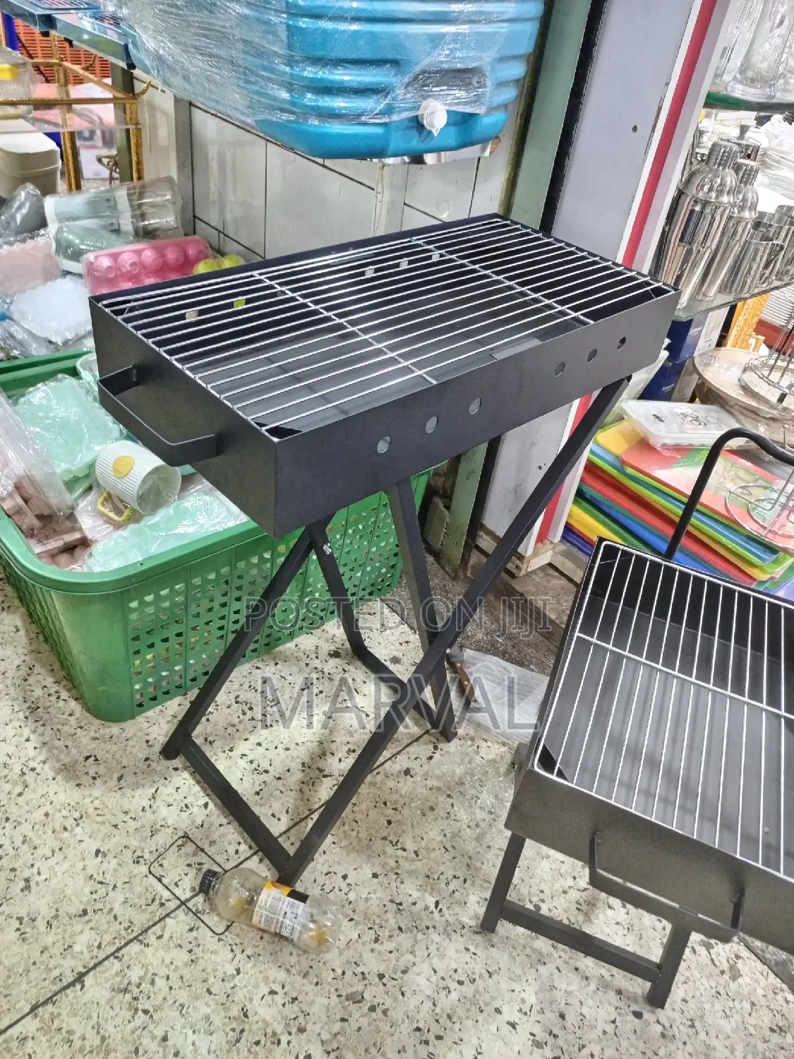 Portable Stainless Steel Charcoal BBQ Grill With Stand