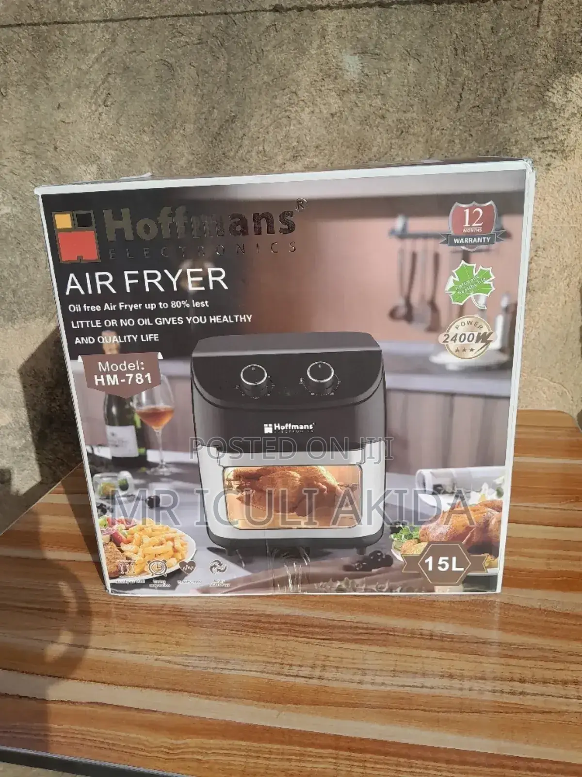 Hoffman's 15L Oil Free Electric Air Fryer