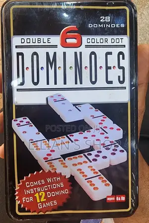 Domino Box Toy Game Set 28 Double 6 Travel Dominoes