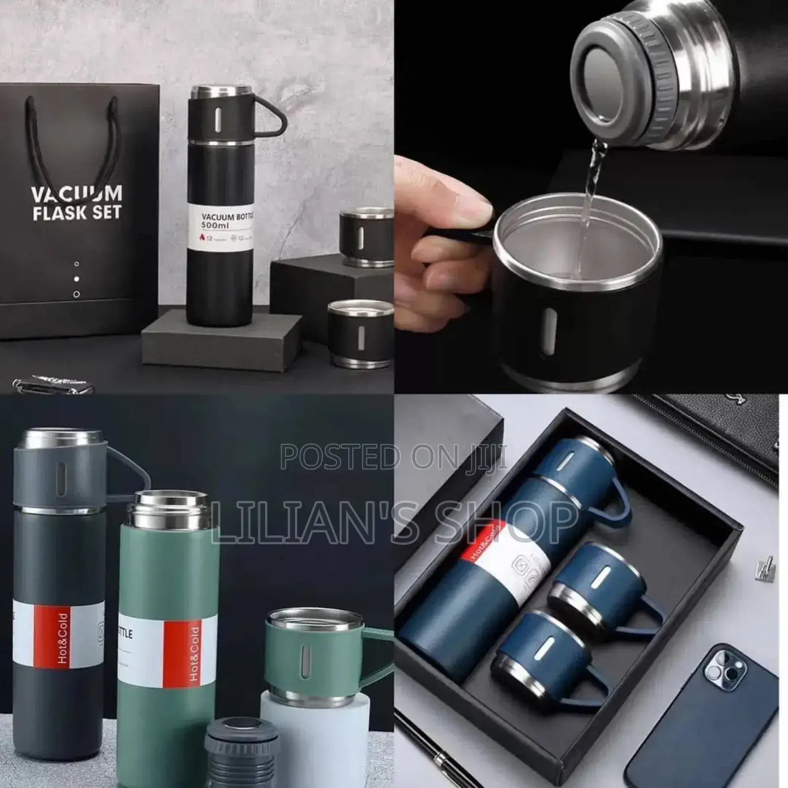 Vaccum Flask Set With 3cups