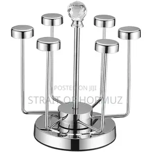 Home Stainless Steel Rotating Cup Rack, Glass Holder
