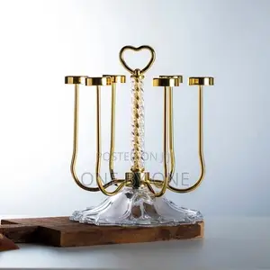 Stainless Steel Rotating Cup Holder Glass Storage
