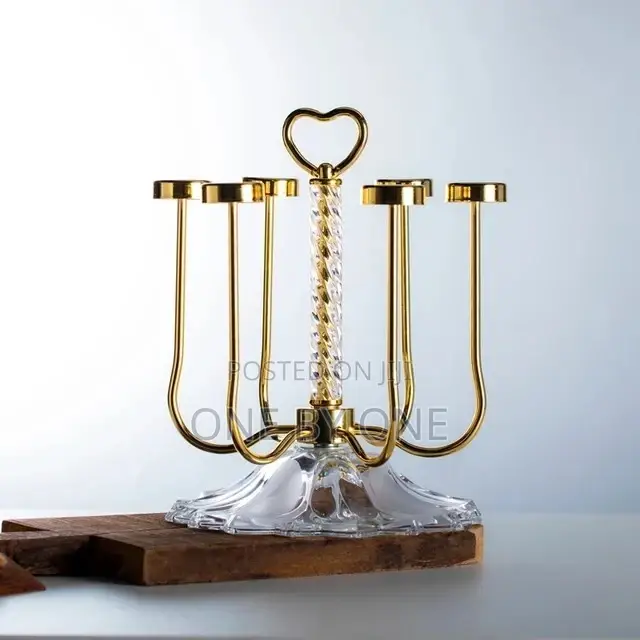 Stainless Steel Rotating Cup Holder Glass Storage