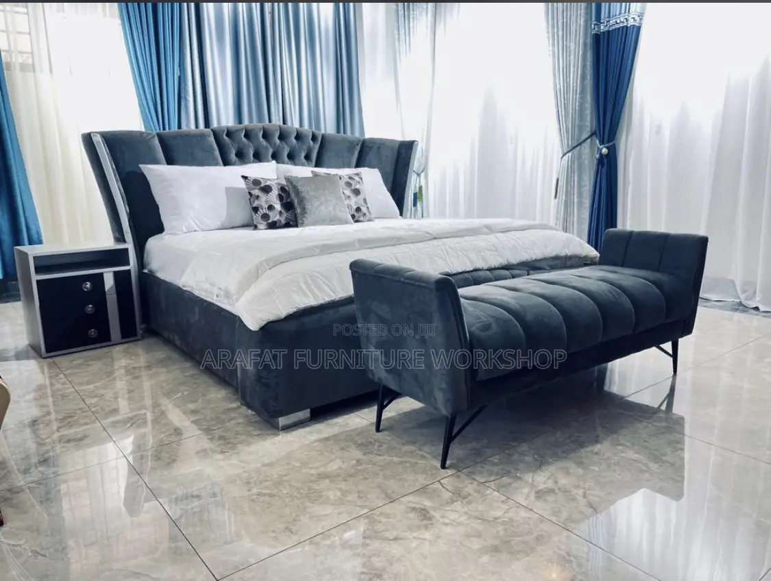 Modern King and Queen Bed/ Upholstered Bedroom