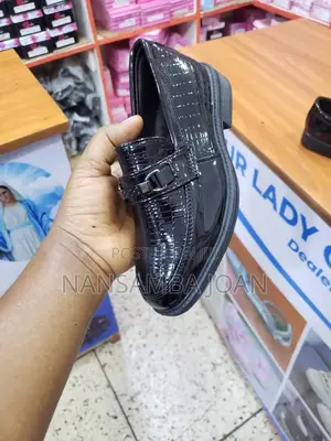 Original Boys Shinny Loafers-Black