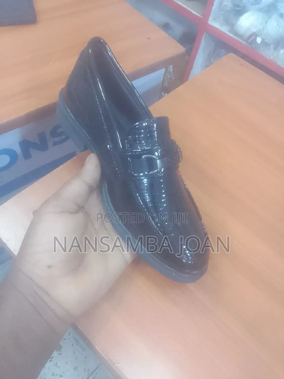 Original Boys Shinny Loafers-Black