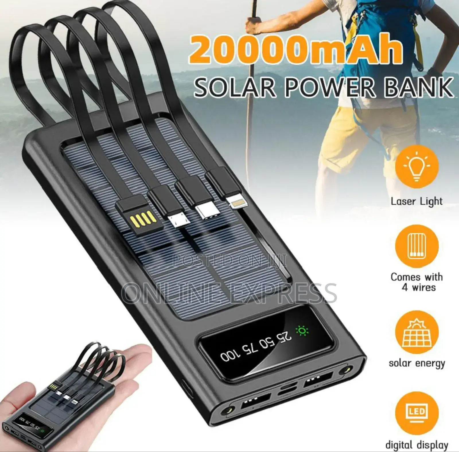 20000mah Solar Power Bank