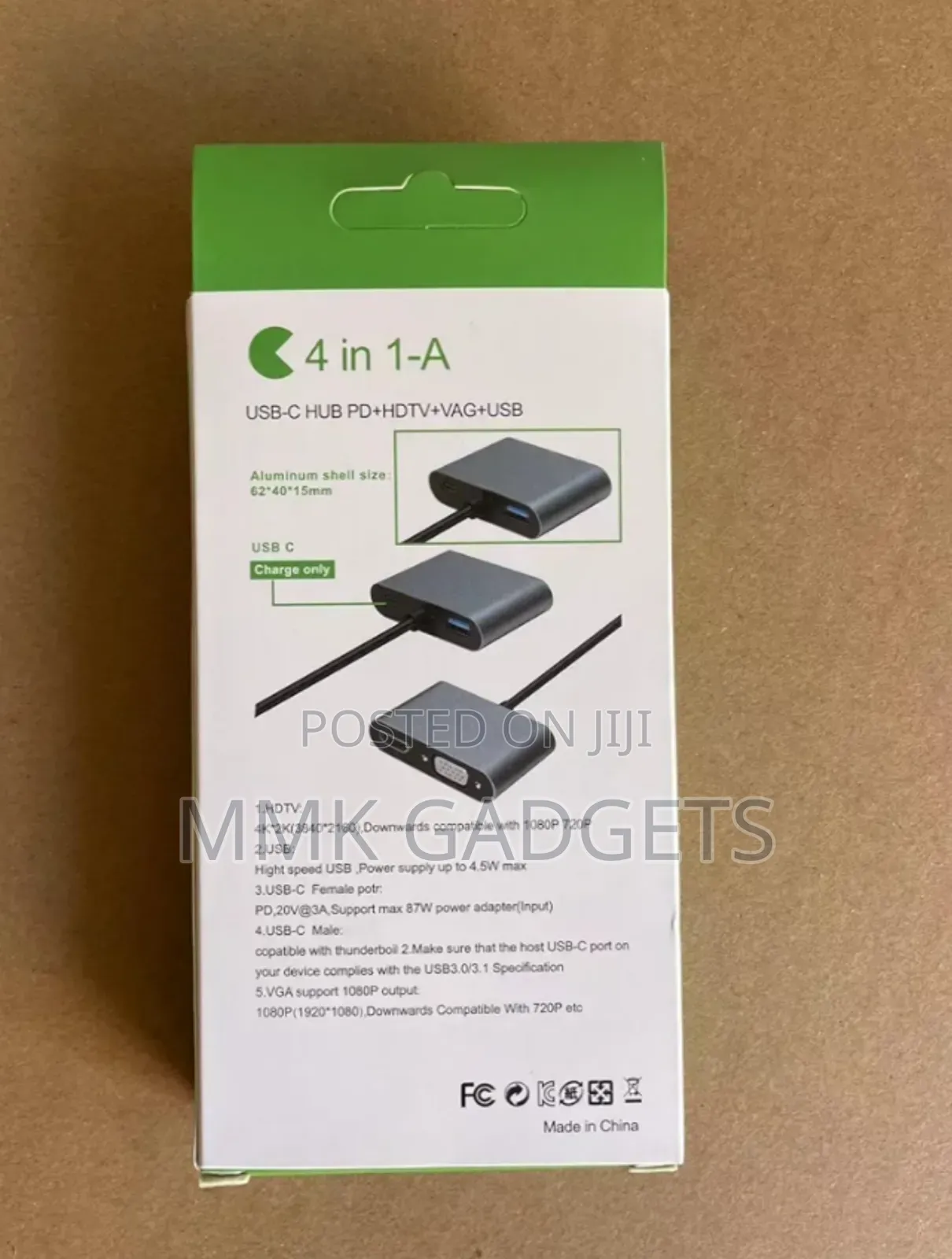 USB C to Hub Pd Adaptor 4 in 1