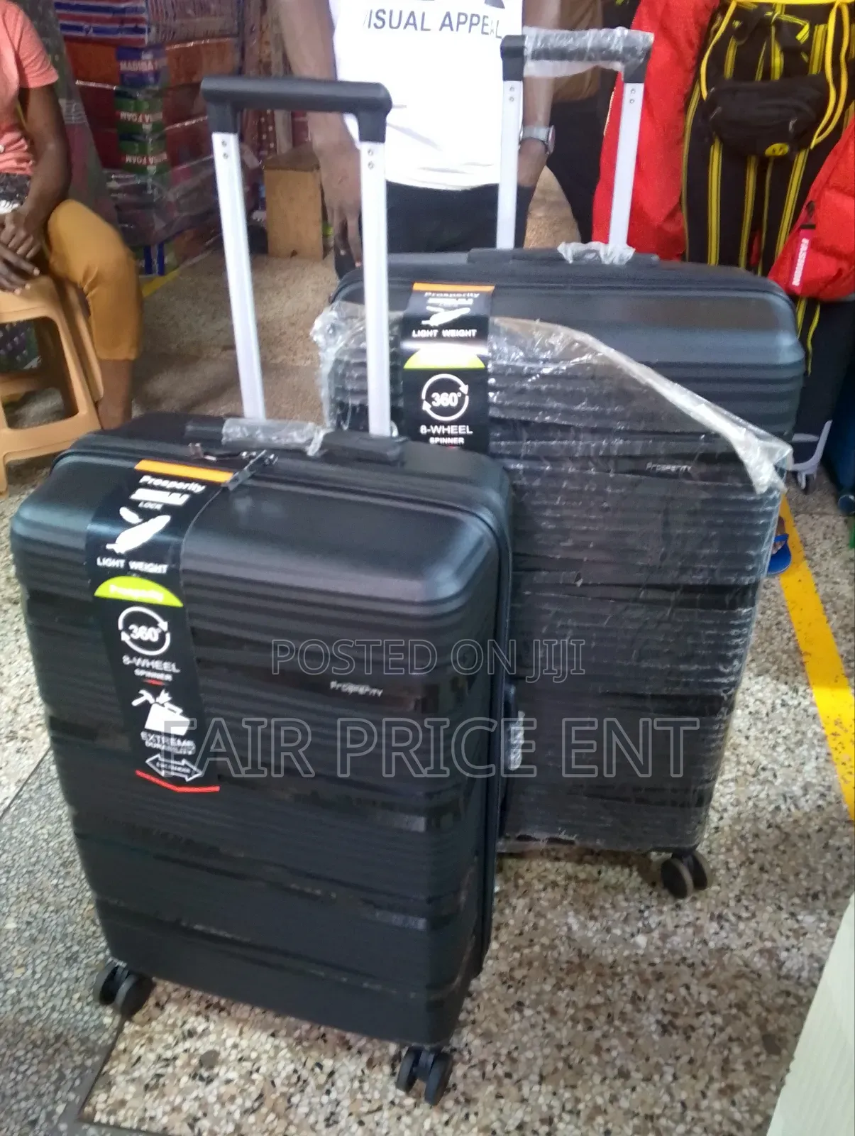 Pure Rubber Plastic Suitcases. Large. ( Black)