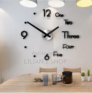 Large Wall Clock Flameless 3D Wall Clock