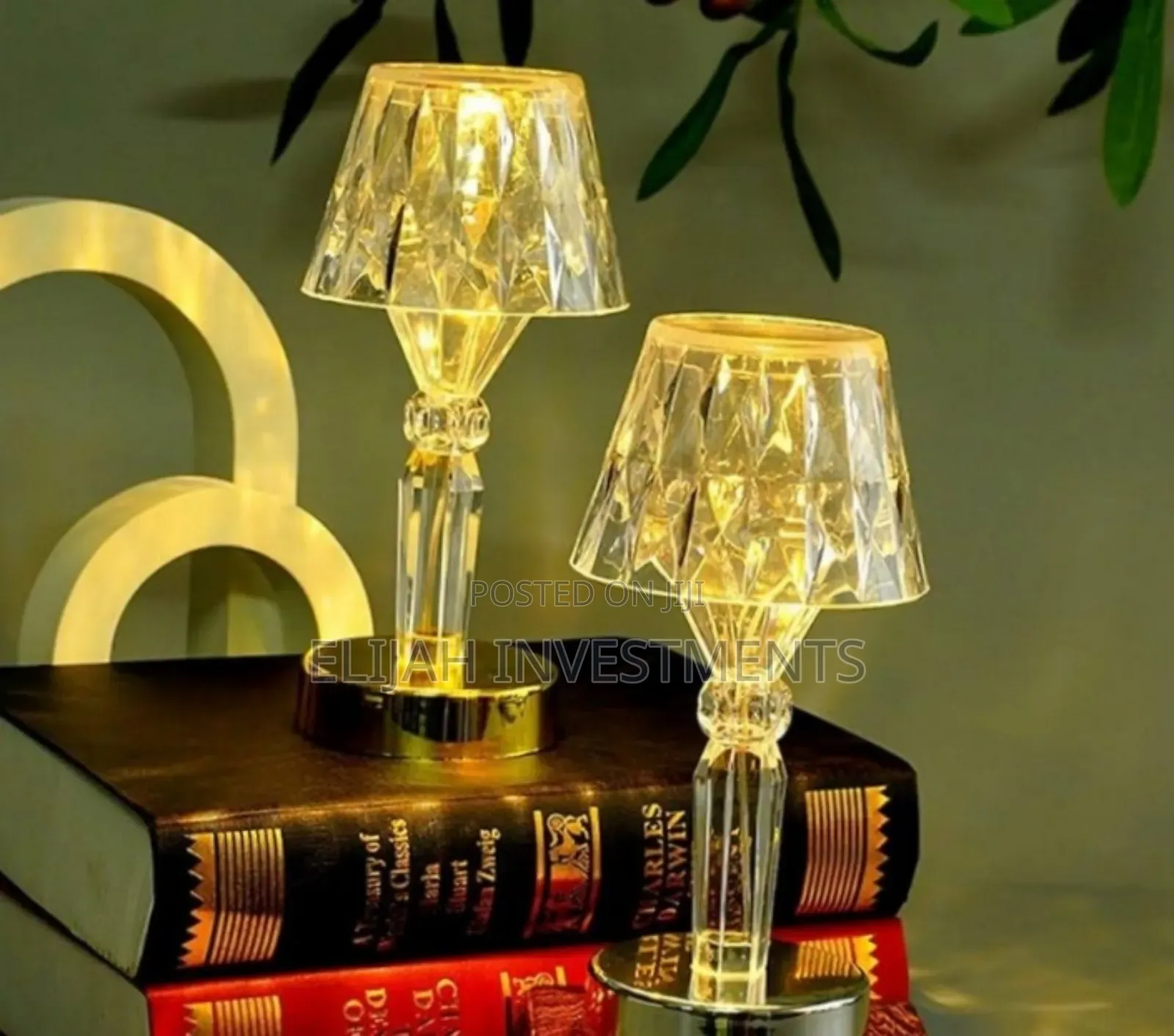 1 Pieces Mini Led Desk Crystal Lqmp
