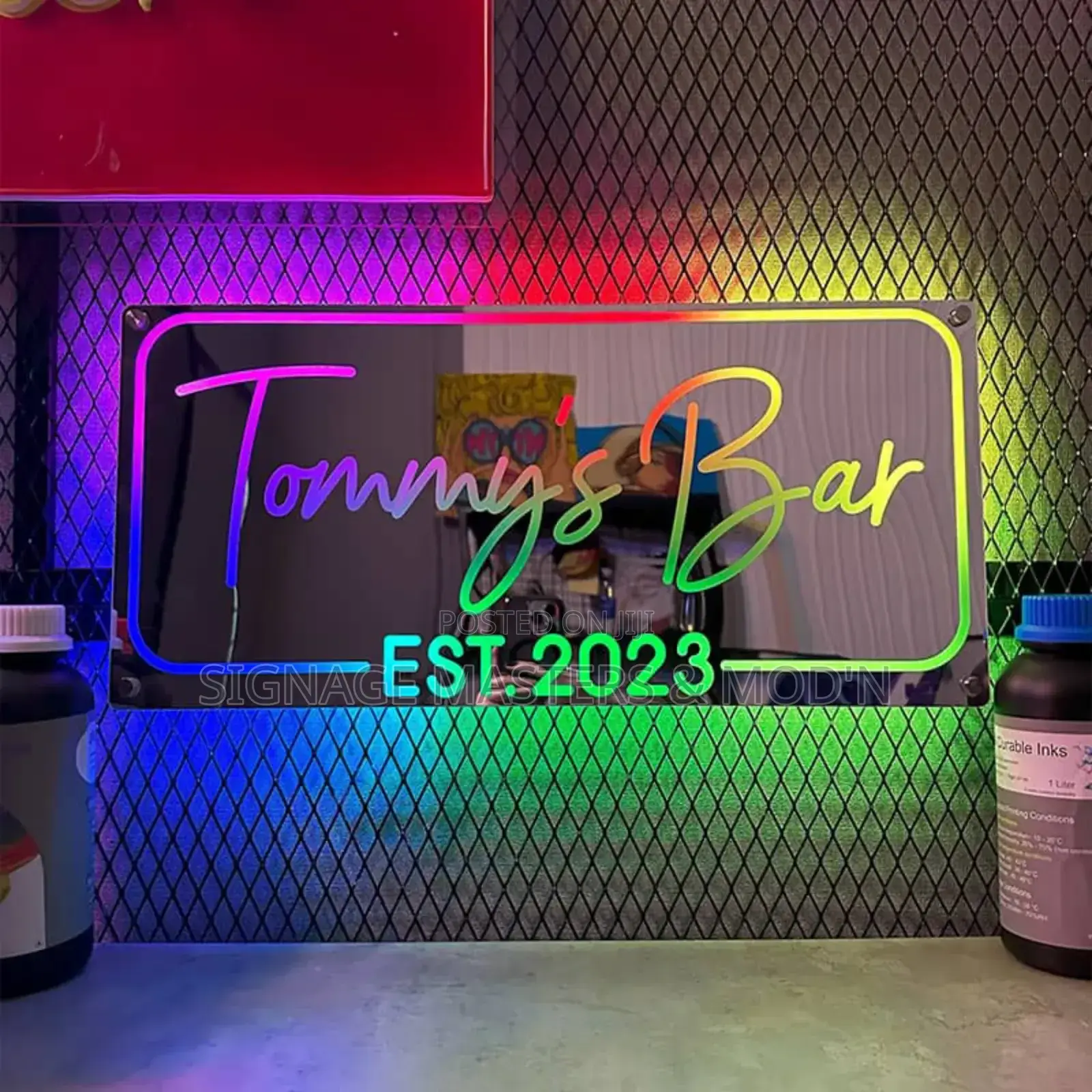 Bar Branding Mirror Signage