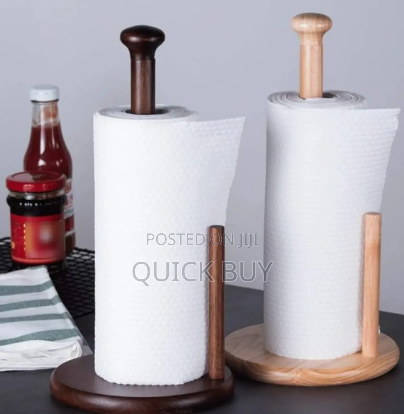 Stylish Freestanding Wooden Toilet Paper Roll Holder