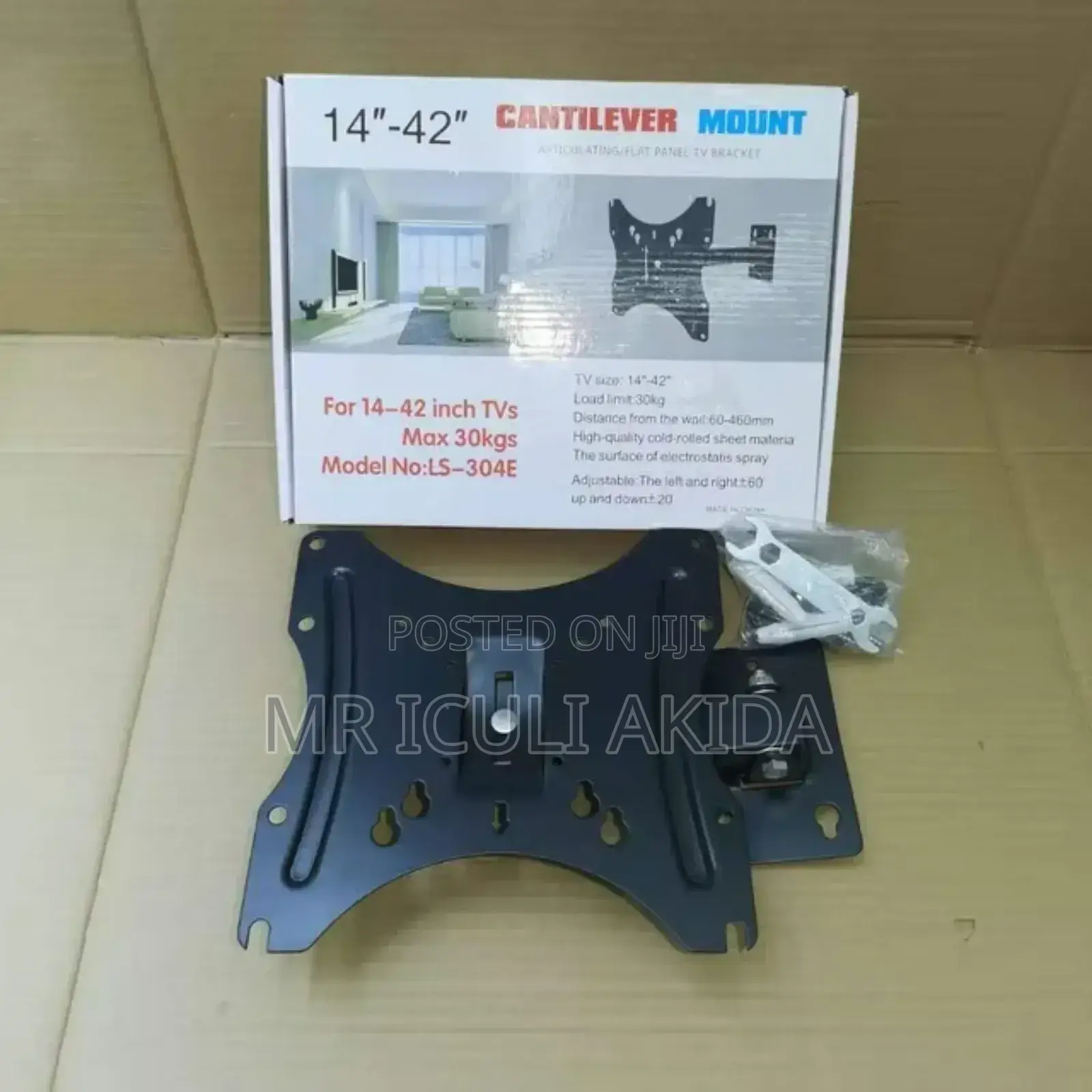 14-42"360 Rotating TV Bracket Tilt Swivel Cantilever Mount