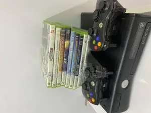 Xbox 360 With Games and Controllers